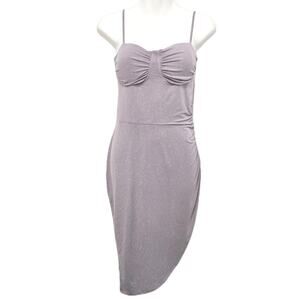 Glitter Lavender Babydoll Dress Juniors Small Mini Party Rave Whimsigoth